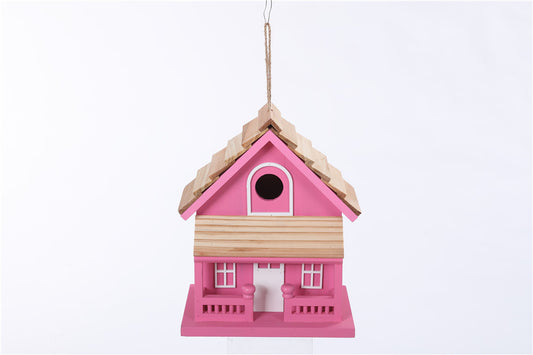9.45" PINK COTTAGE BIRDHOUSE