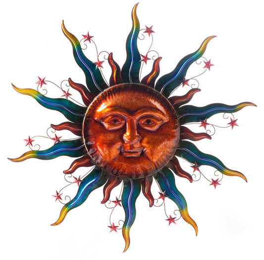 32.5" Metal Splash Moon Wall Hanging