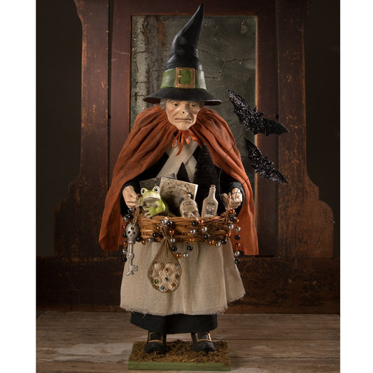 Bethany Lowe Brewhilda Peddler Witch Figurine