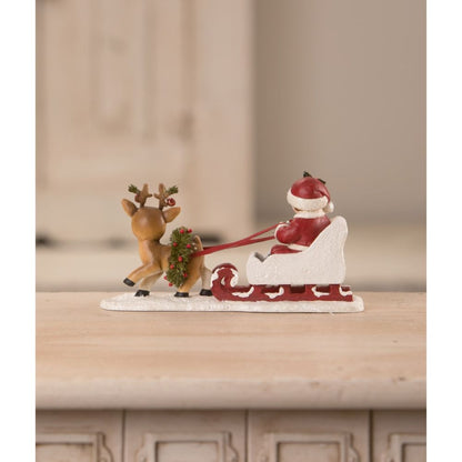 Bethany Lowe 2022 Lil Reindeer Ride Figurine.