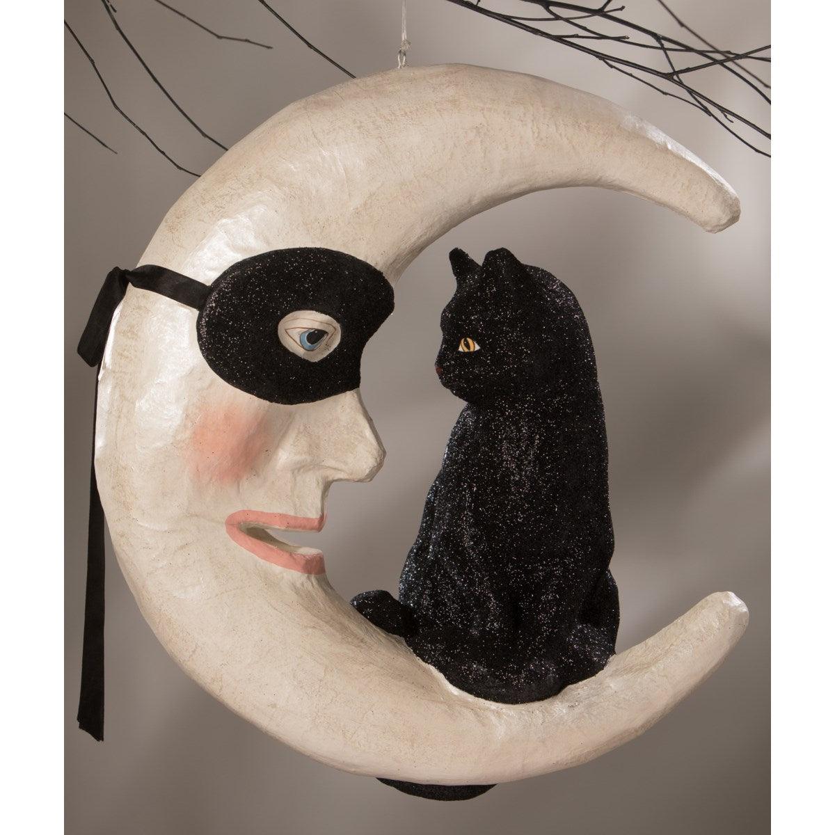 Bethany Lowe Hallow'S Eve Cat On Moon