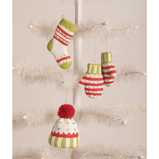 Bethany Lowe Winter Fuzzies Ornament, Set Of 3, Assortment