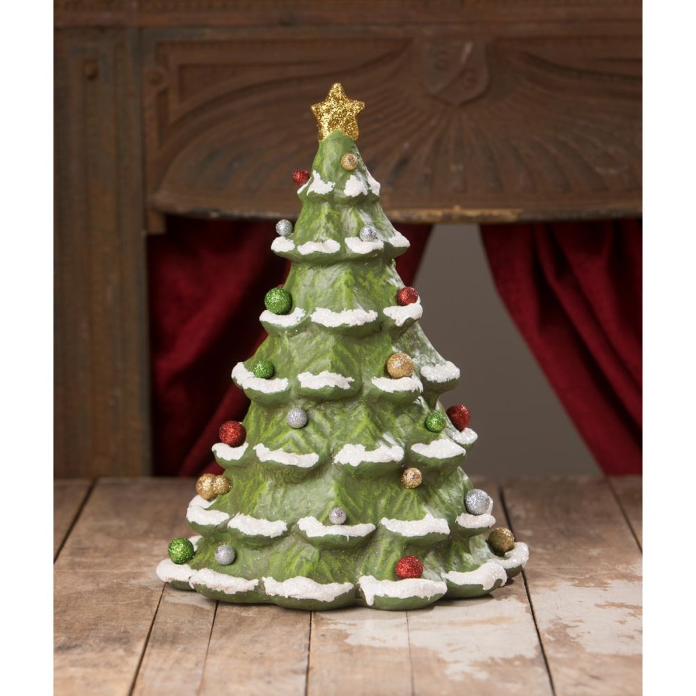 Bethany Lowe 2022 Oh Christmas Tree Paper Mache