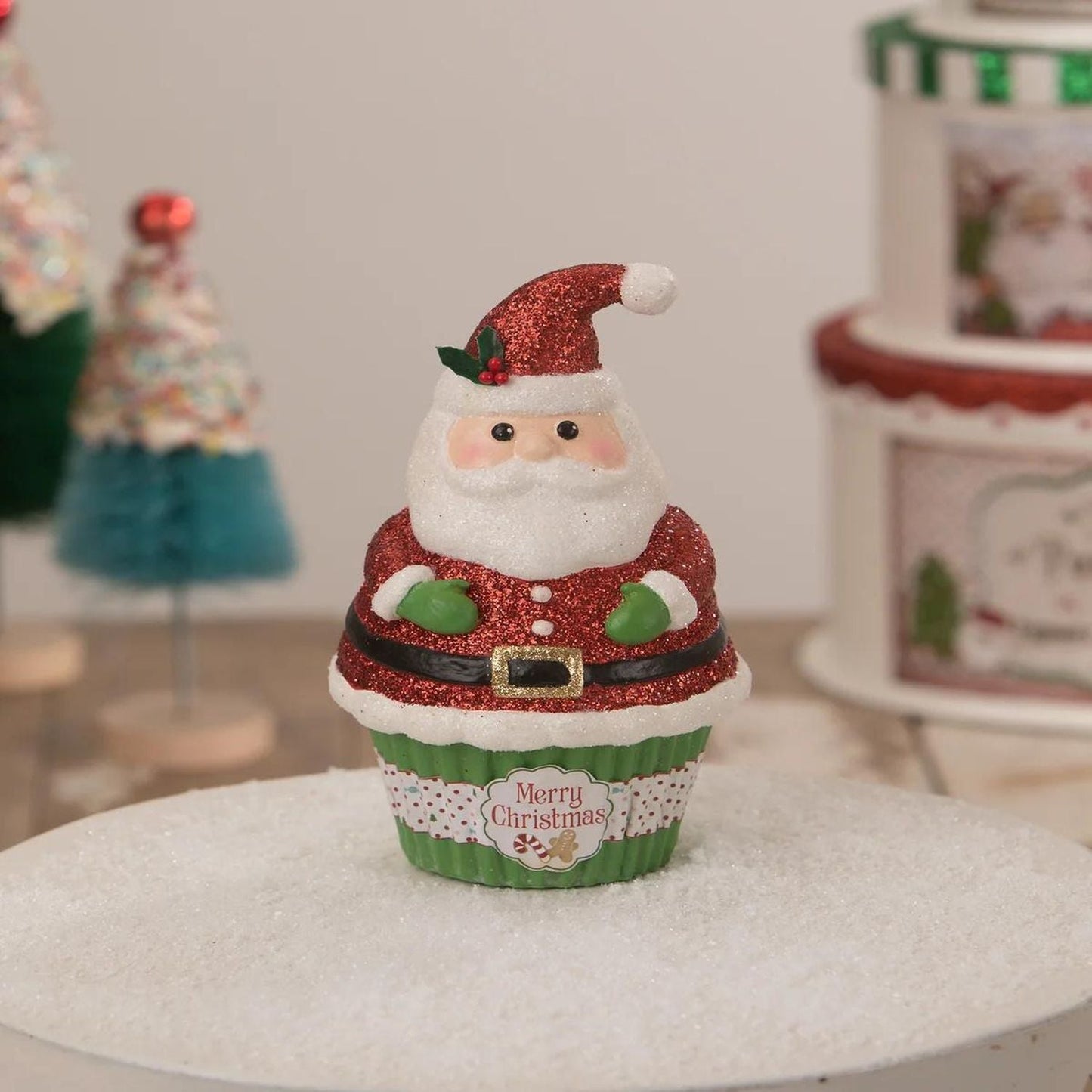 Bethany Lowe Santa Claus Cupcake Container