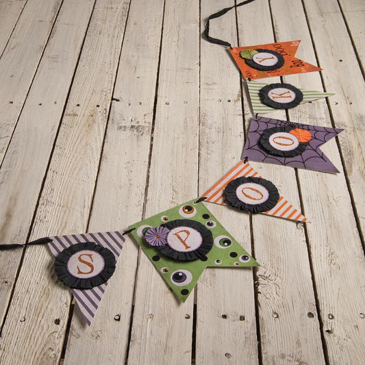 Bethany Lowe Spooky Pennant Garland.