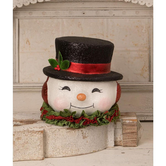 Bethany Lowe Retro Christmas Happy Retro Snowman Bucket Large.