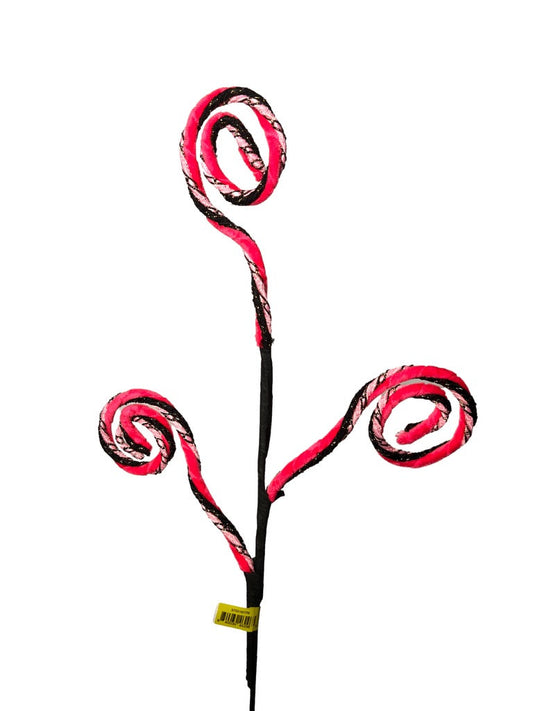 Spiral Mix Curly Spray  26" Black and Pink