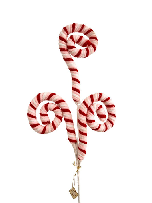 SWIRLCANDYCANEPICK 29.5'' Red