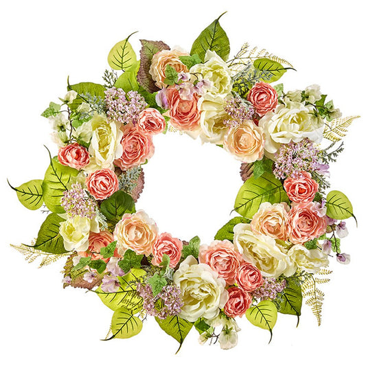 Raz Imports Enchanted Easter 24" Mixed Floral Wreath