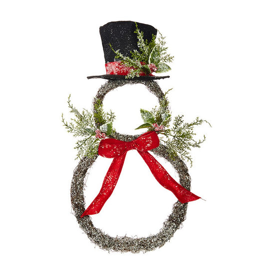 Raz Imports Mister Snowman 23.5" Iced Snowman Wreath