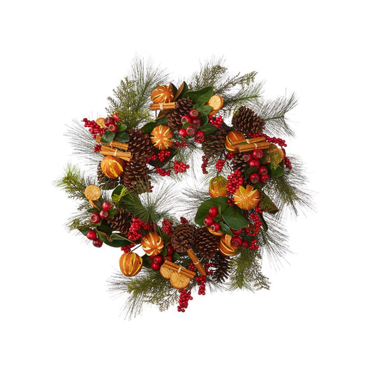 Raz Imports 2021 Holiday Spice 24-inch Holiday Spice Wreath