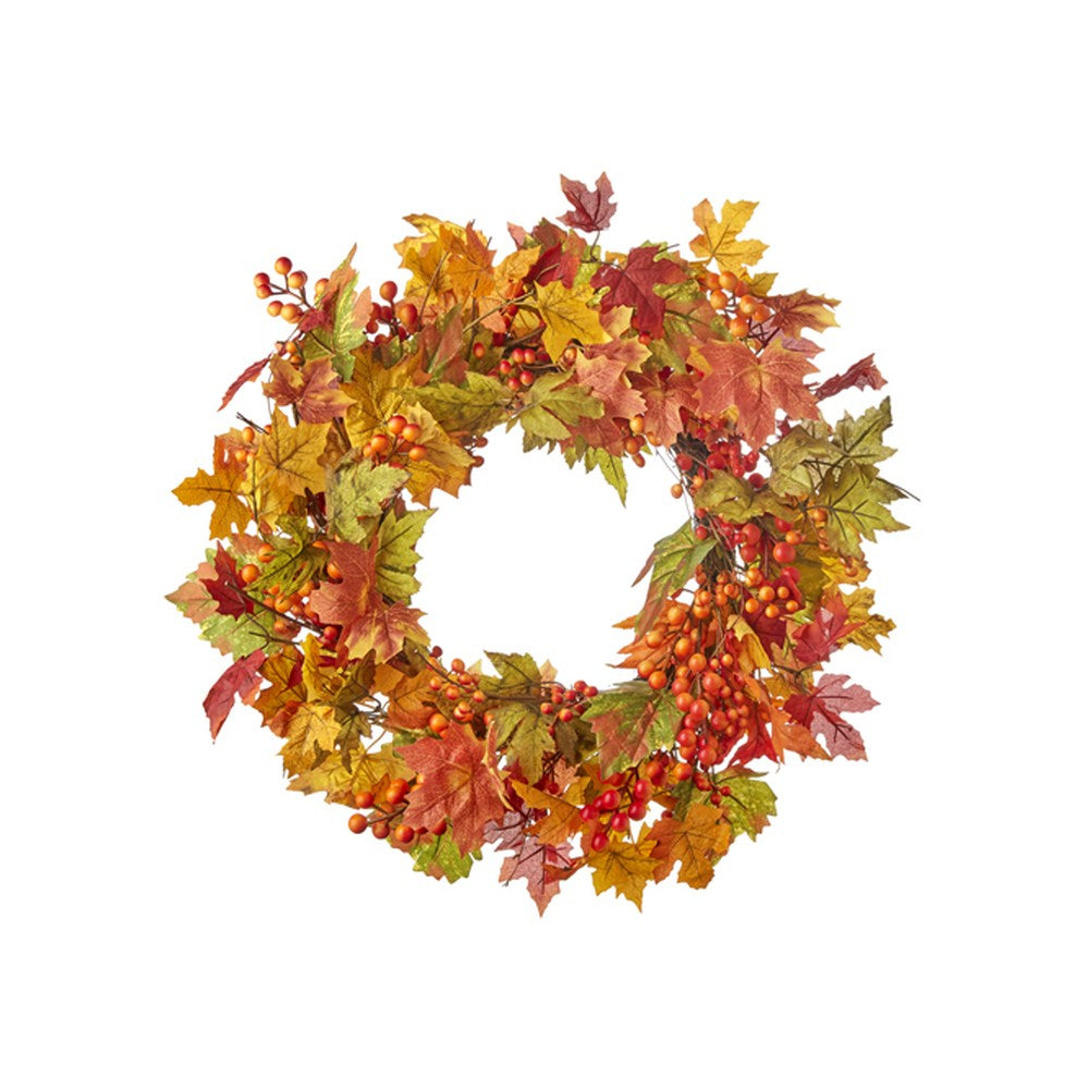 Raz Imports 2021 The Gathering Place 24-inch Autumn Leaves Wreath