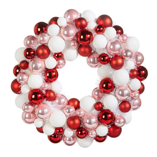 Raz Imports 2023 Jingle & Cocoa 22" Multicolor Ball Ornament Wreath