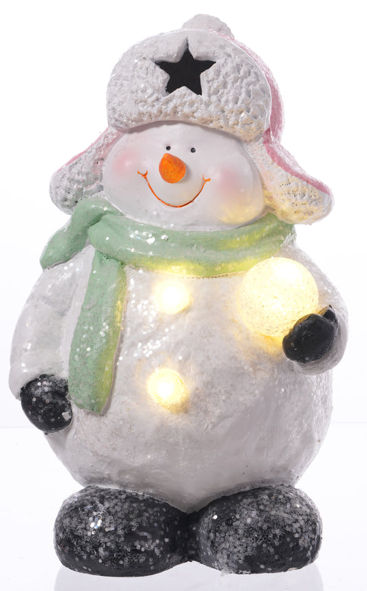 Santa's Sweet Shoppe Collection - 16" Resin Light Up Snowman