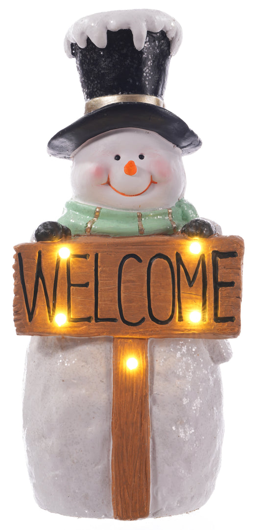 Santa's Sweet Shoppe Collection - 30" Resin Light Up Snowman