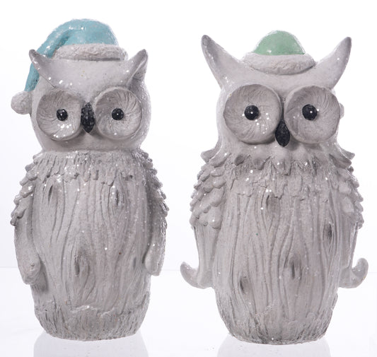 Santa's Sweet Shoppe Collection - 17" Resin Owls - SET OF 2