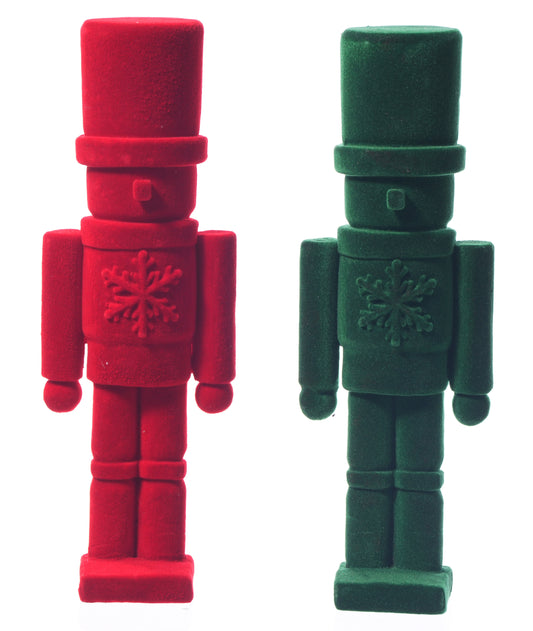 Christmas Carousel Collection - 8" Flocked Nutcracker