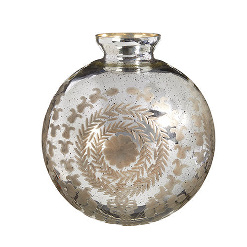 Raz Imports 2023 Holiday House 12.75" Mercury Glass Vase