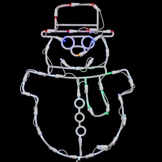 17" Snowman Wire Silhouette with 35 LED Lights.