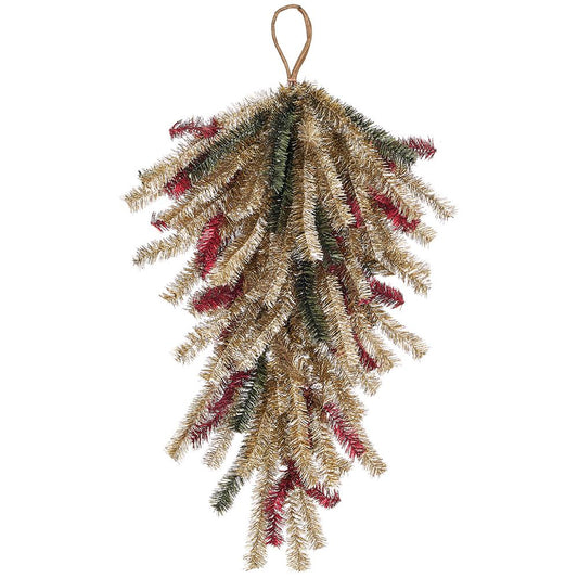 24" Tinsel Door Swag Mixed