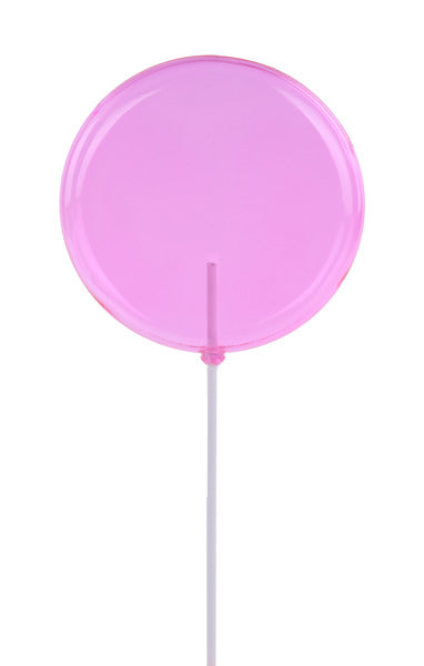 150MM LOLLIPOP W/STICK, 13.75"OAL CLEAR LIGHT PINK