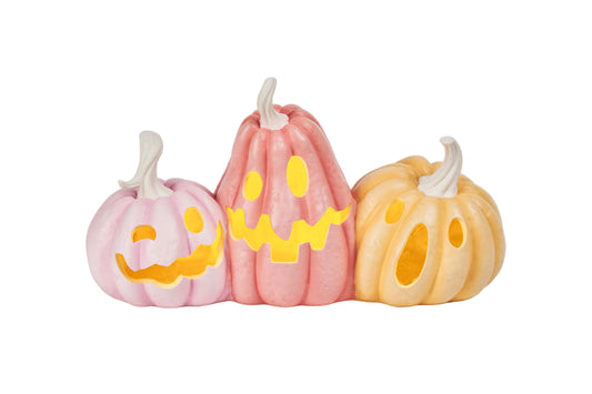 16" LED PINK HALLOWEEN PUMPKIN