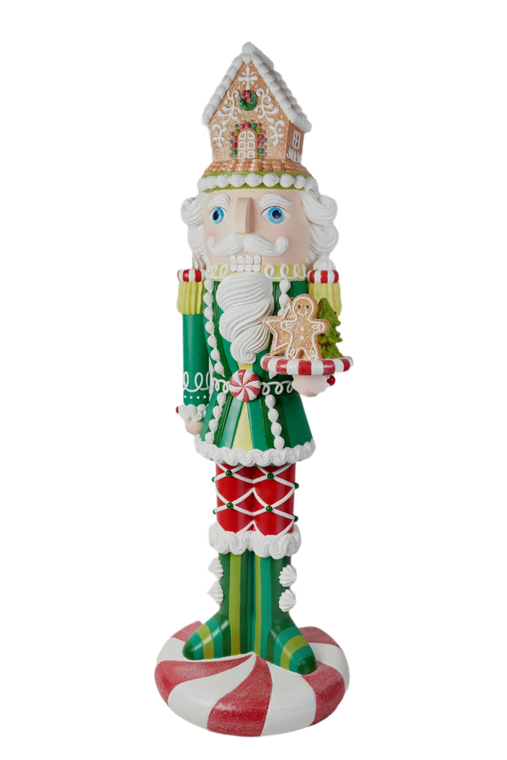 Candy Cane Lane - 6 FT RESIN NUTCRACKER ON PEPPERMINT