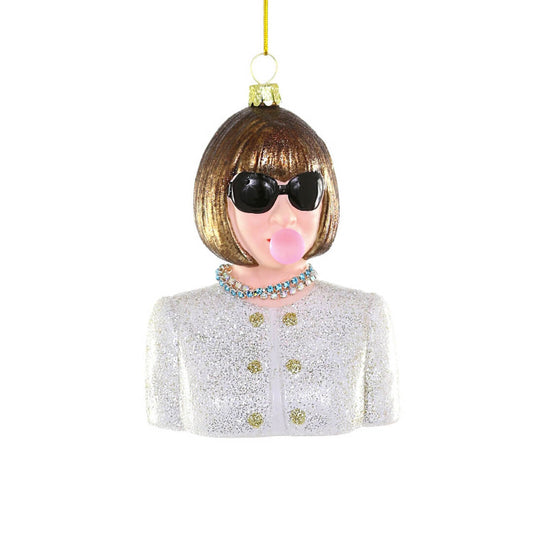 Anna Wintour with Bubble Ornament 5"