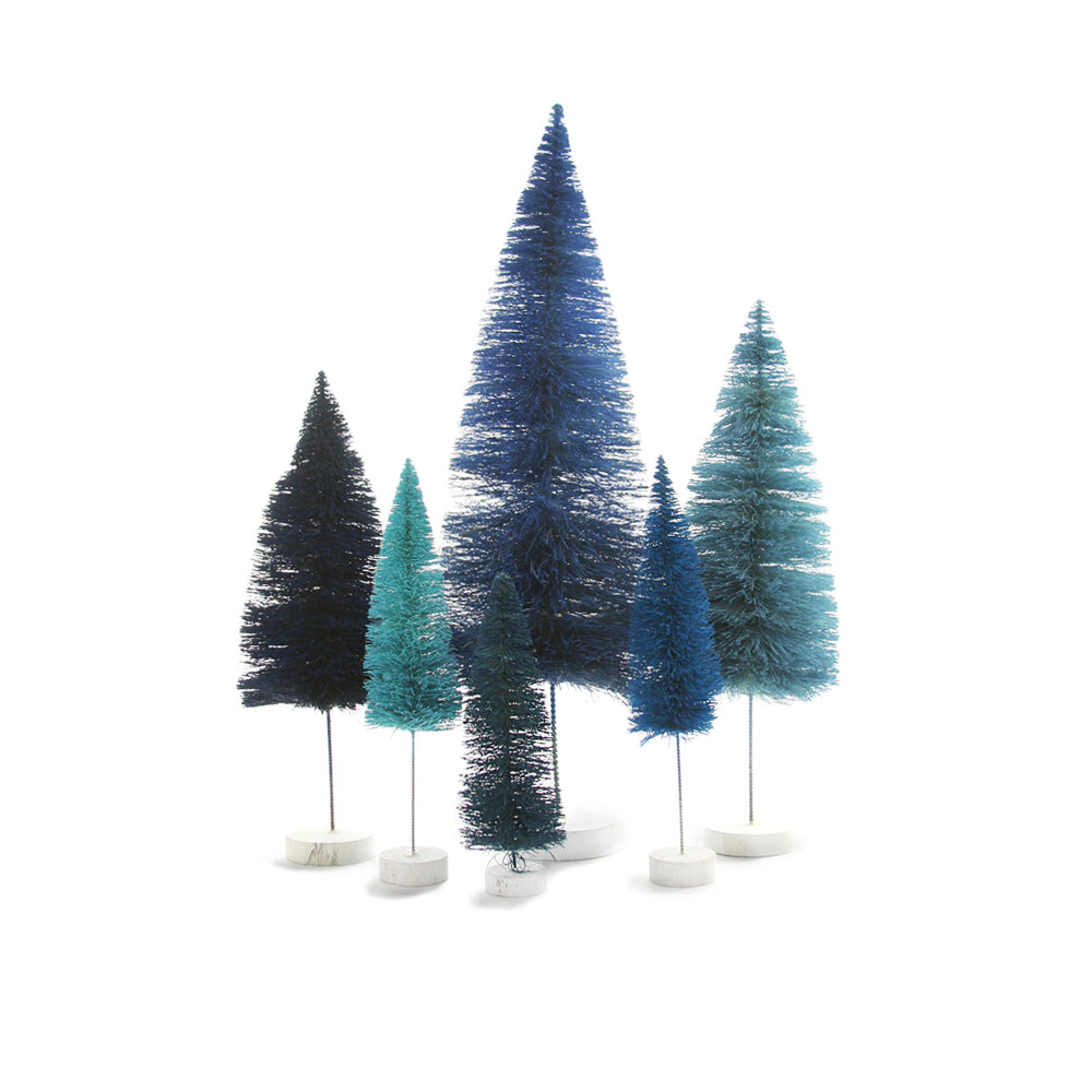 Blue Rainbow Trees (Set of 6)