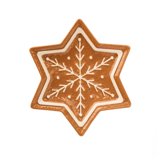 7" Ceramic Gingerbread Star Plate