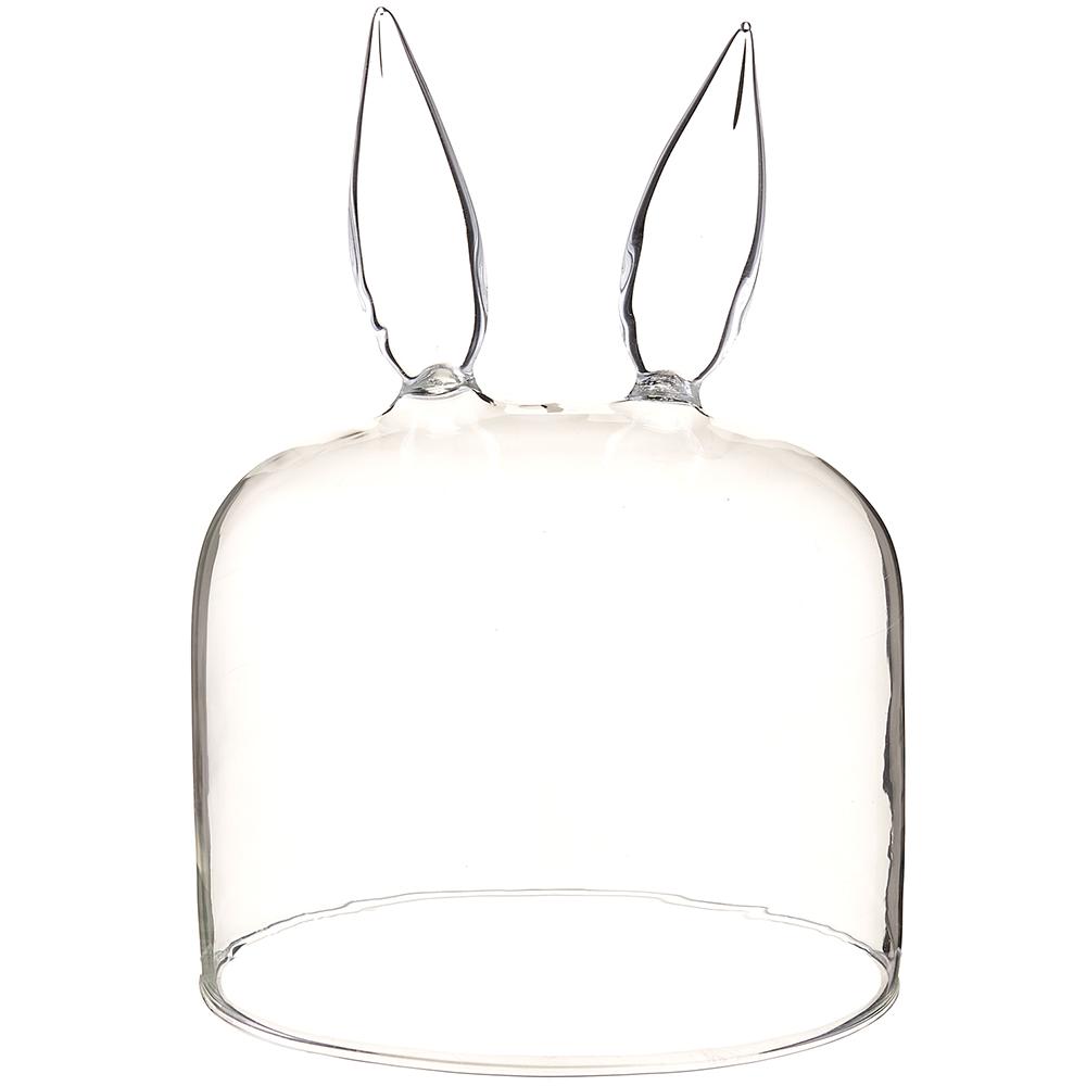 7.5" Glass Bunny Ear Dome