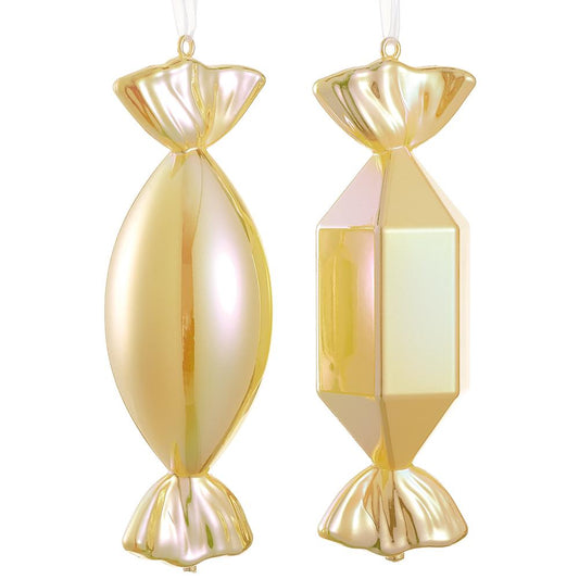 Santa's Sweet Shoppe Collection - 12" Candy Ornament (SET OF 2) Iridescent Sheen