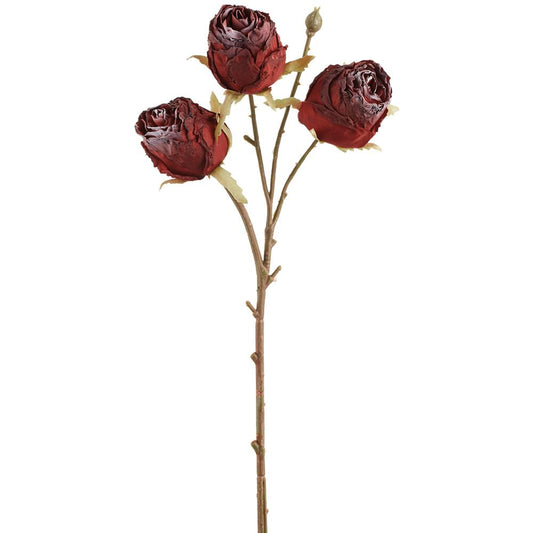 17.5"ROSE BUD SPRAY BURGUNDY