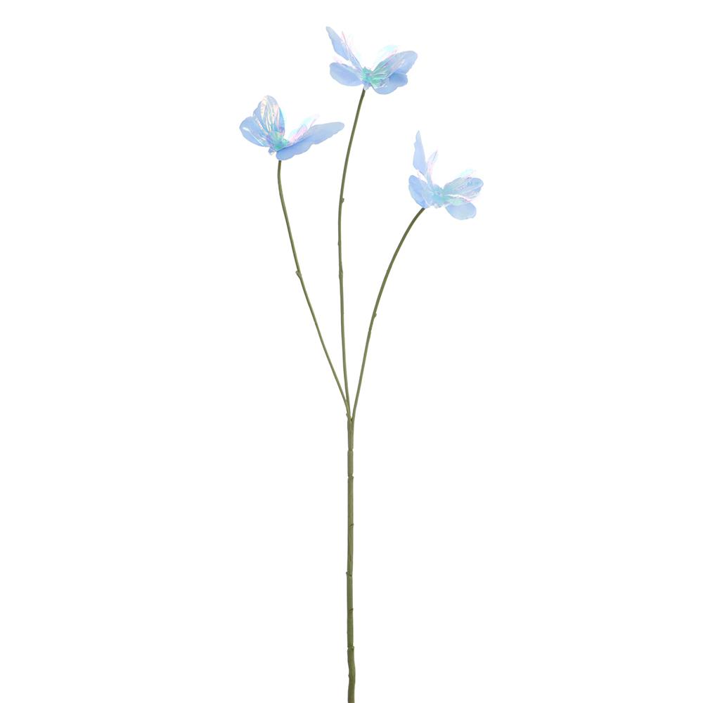 24" Iridescent Butterfly Spray