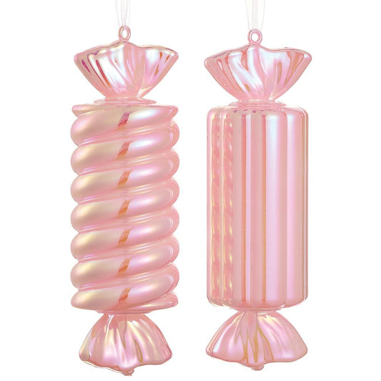 Santa's Sweet Shoppe Collection - 12" Candy Ornament (SET OF 2) Iridescent Sheen