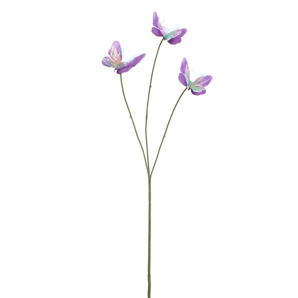 24" Iridescent Butterfly Spray