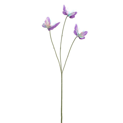 24" Iridescent Butterfly Spray