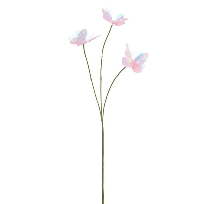 24" Iridescent Butterfly Spray