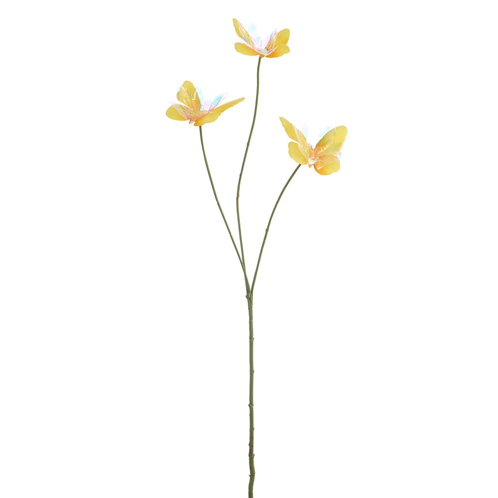 24" Iridescent Butterfly Spray