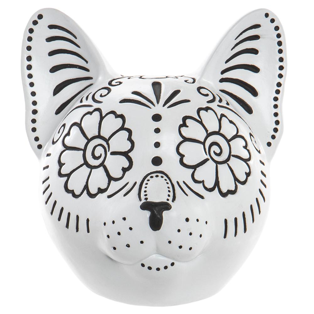 6" Resin Halloween Cat Head