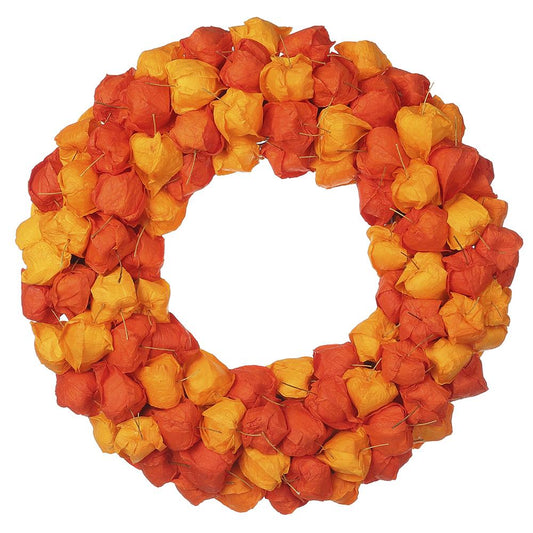17" Chinese Lantern Wreath
