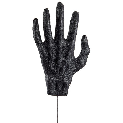 15.25" Halloween Glittered Skeleton Hand Pick