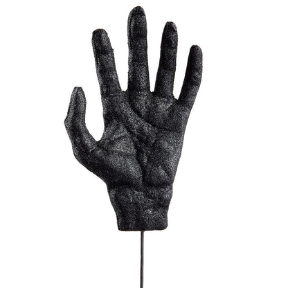 15.25" Halloween Glittered Skeleton Hand Pick