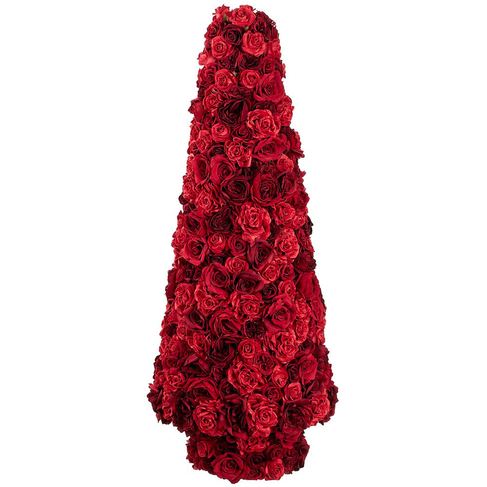 Valentine's Day - 57" Velvet Rose Tree Topiary