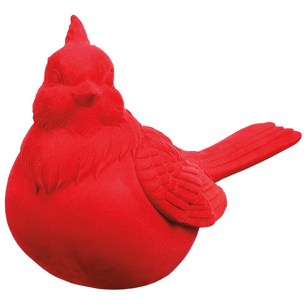 Christmas Carousel Collection - 18" Flocked Cardinal  Red