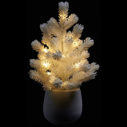 Candy Cane Lane - 11" Pine Tree in Cement Pot