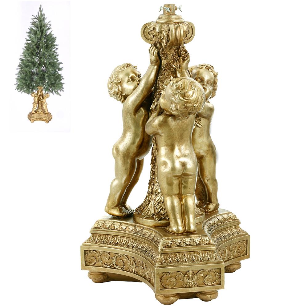 Royal Court Collection - 39" Cherub Tree Stand - Gold