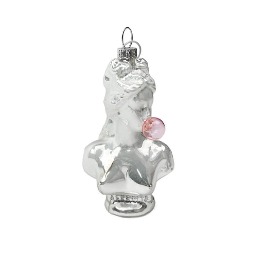 Classical Bust with Bubble Gum Glass Ornament 3.75"