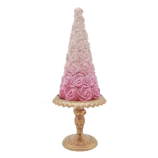 December Diamonds 12.5" Pink Rosette Tree.