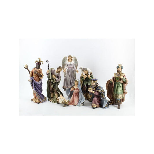 December Diamonds 14-inch Set of 8 Nativity Figures